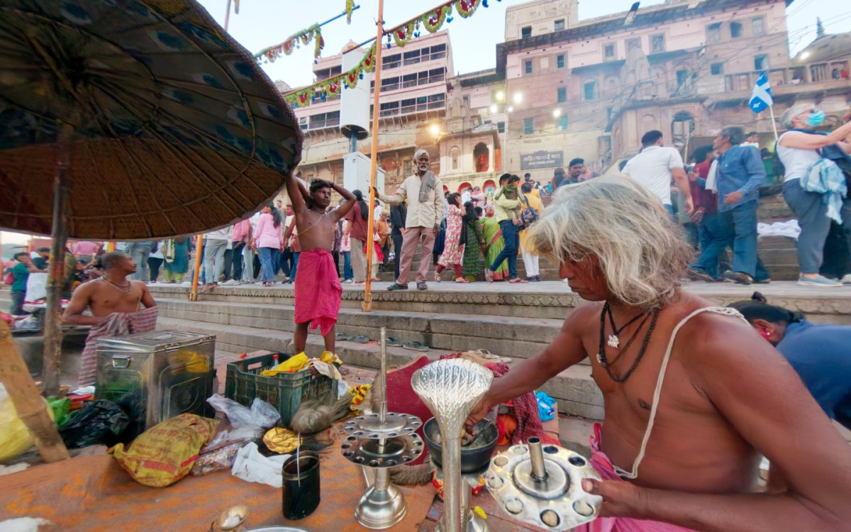 Before the Ganga Aarti, Varanasi, Uttar Pradesh