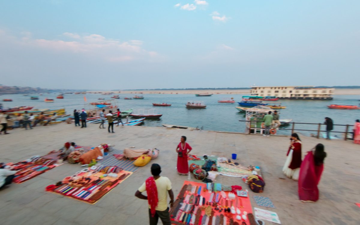 Ghat on the Ganges, Varanasi, Uttar Pradesh